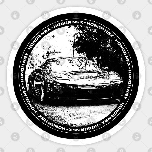 HONDA NSX Black 'N White 4 (Black Version) Sticker by Cero